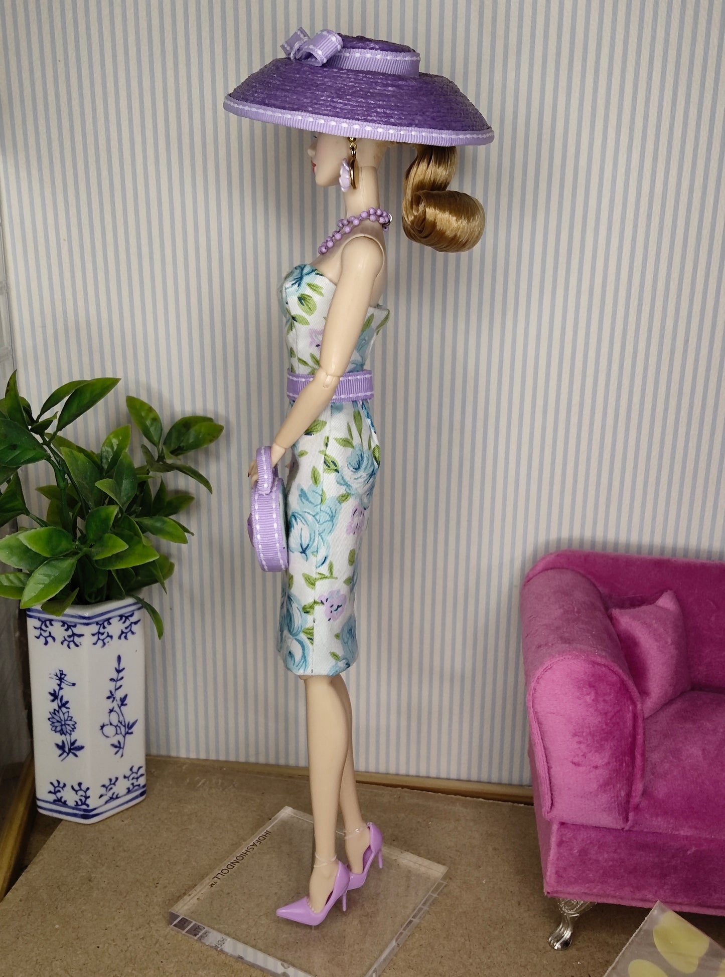 Modelo "blue lavender" para muñecas de 12"