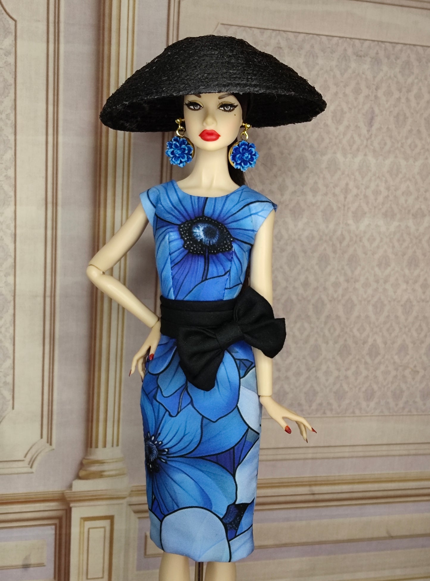 Modelo "BLUE VELVET" para muñecas de 12"