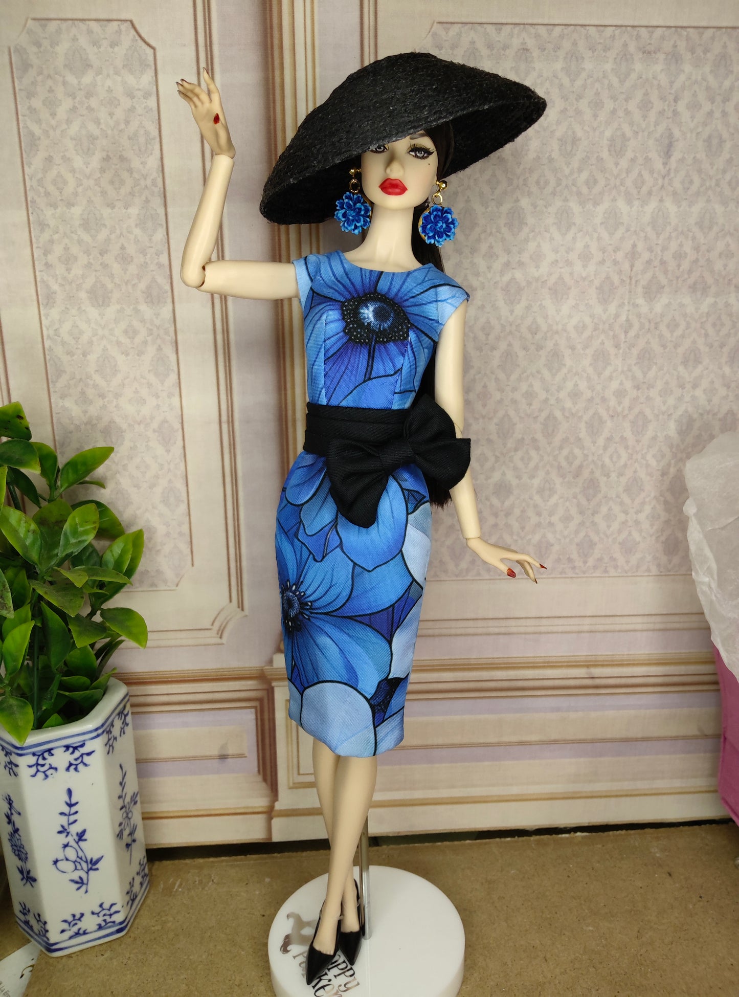 Modelo "BLUE VELVET" para muñecas de 12"