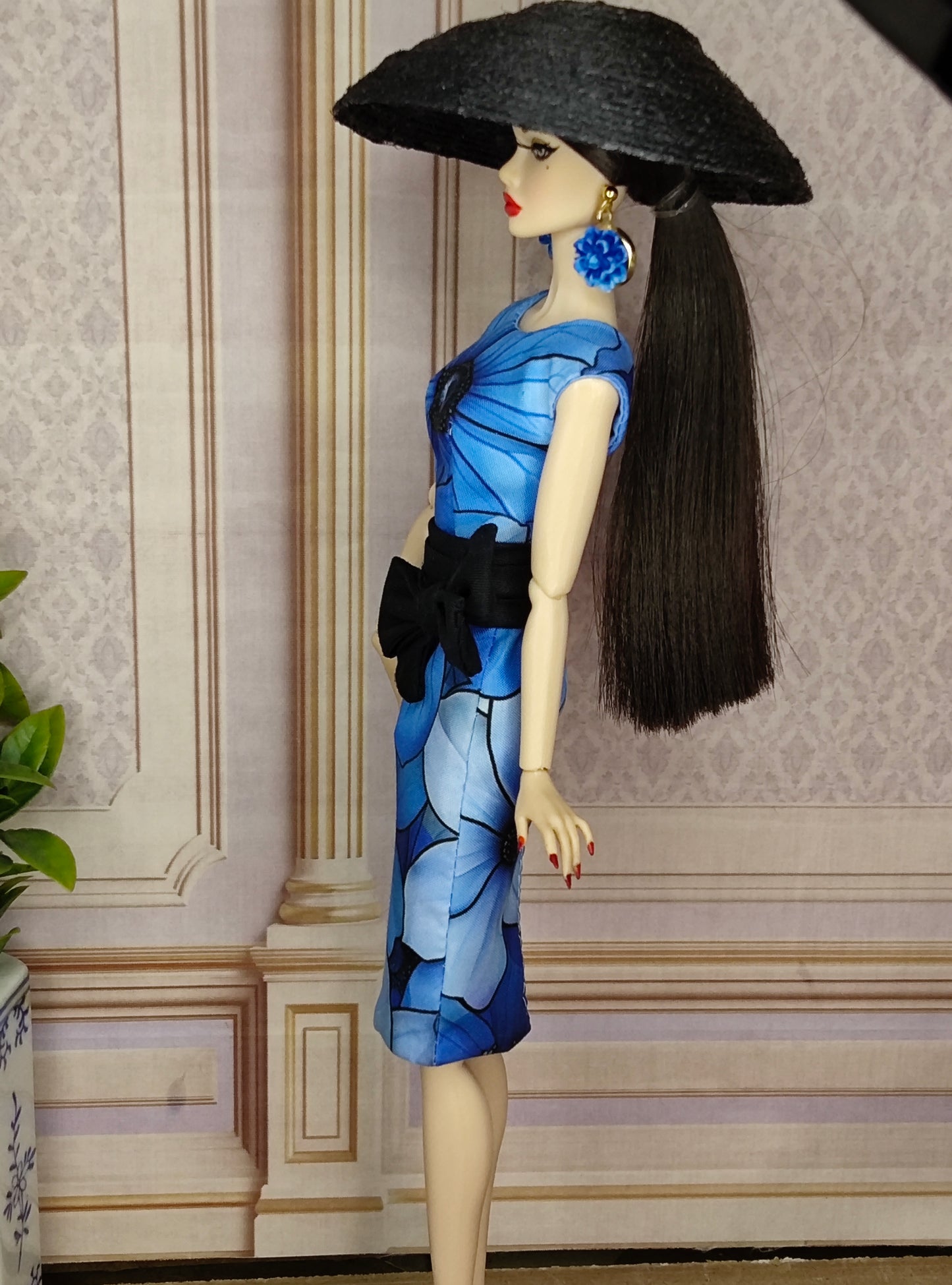 Modelo "BLUE VELVET" para muñecas de 12"