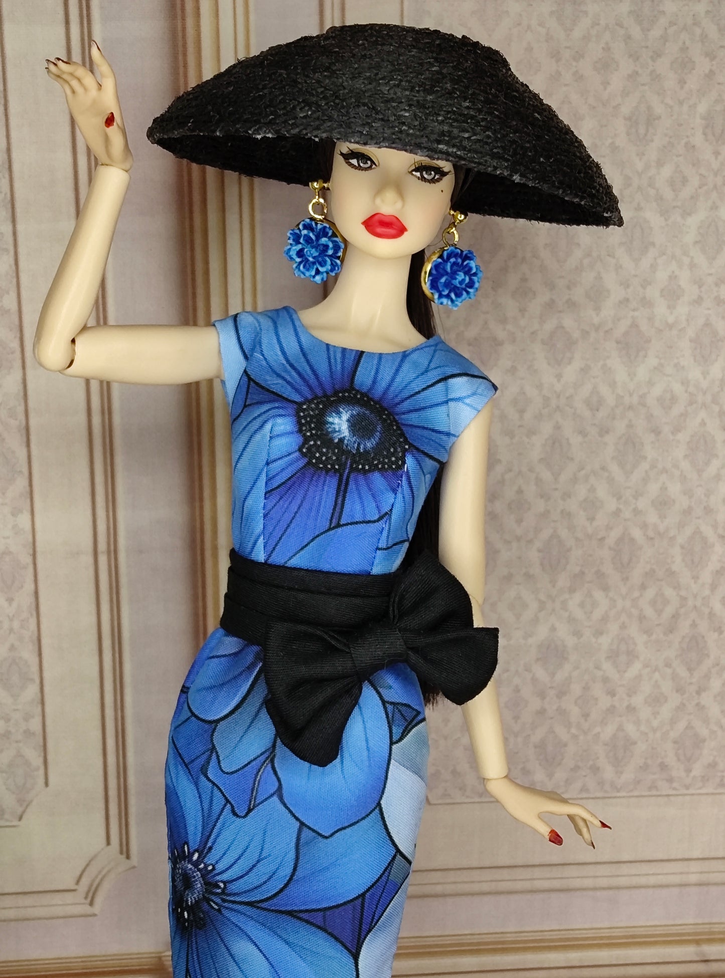 Modelo "BLUE VELVET" para muñecas de 12"