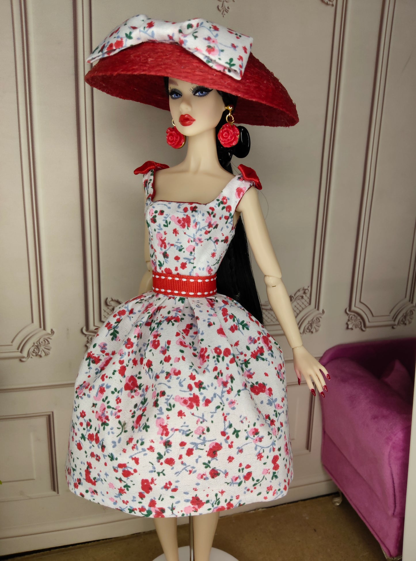 Modelo "LORNA RED" para muñecas de 12"