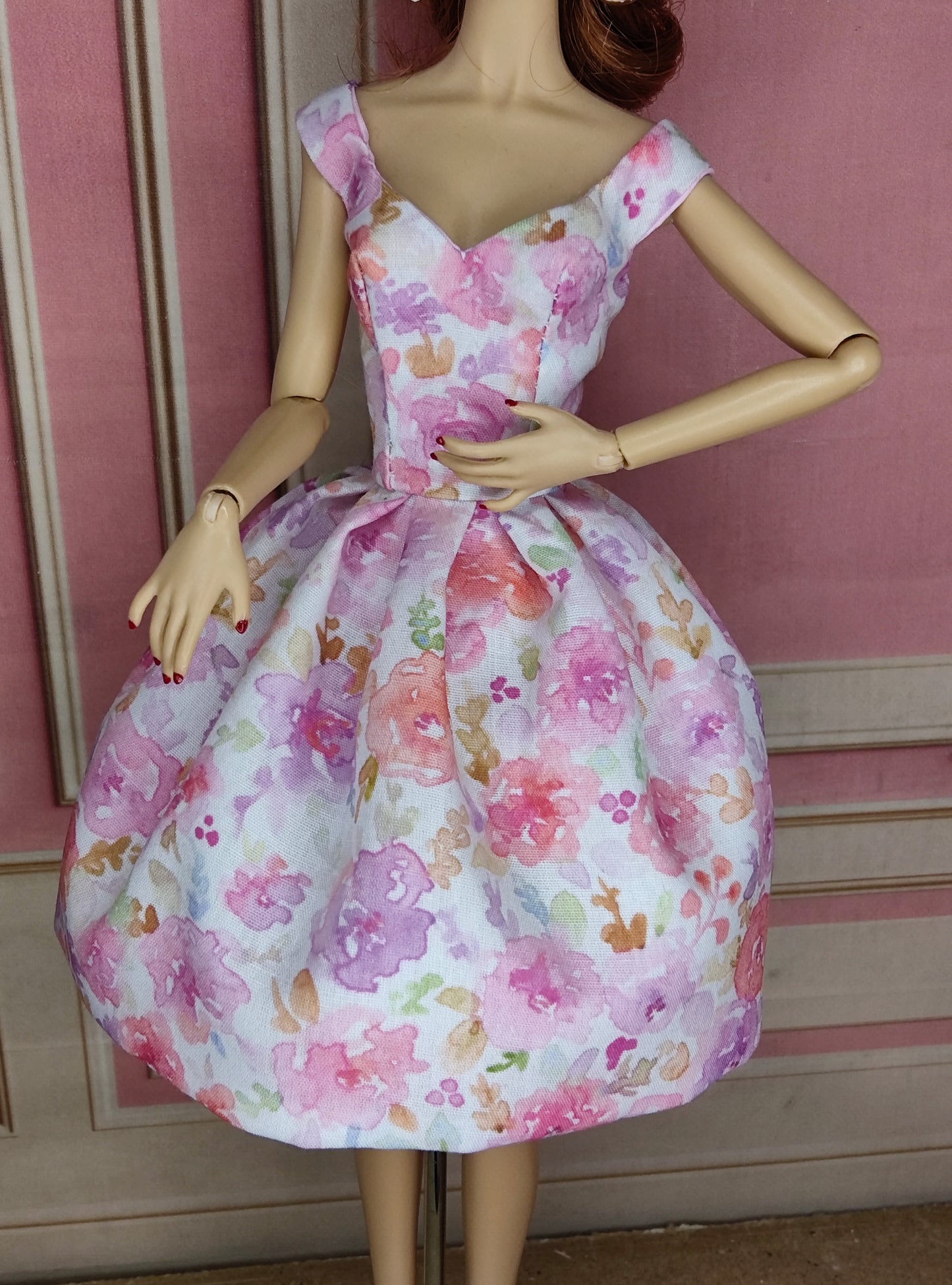 Modelo "SWEET FLOWERS" para muñecas de 12"