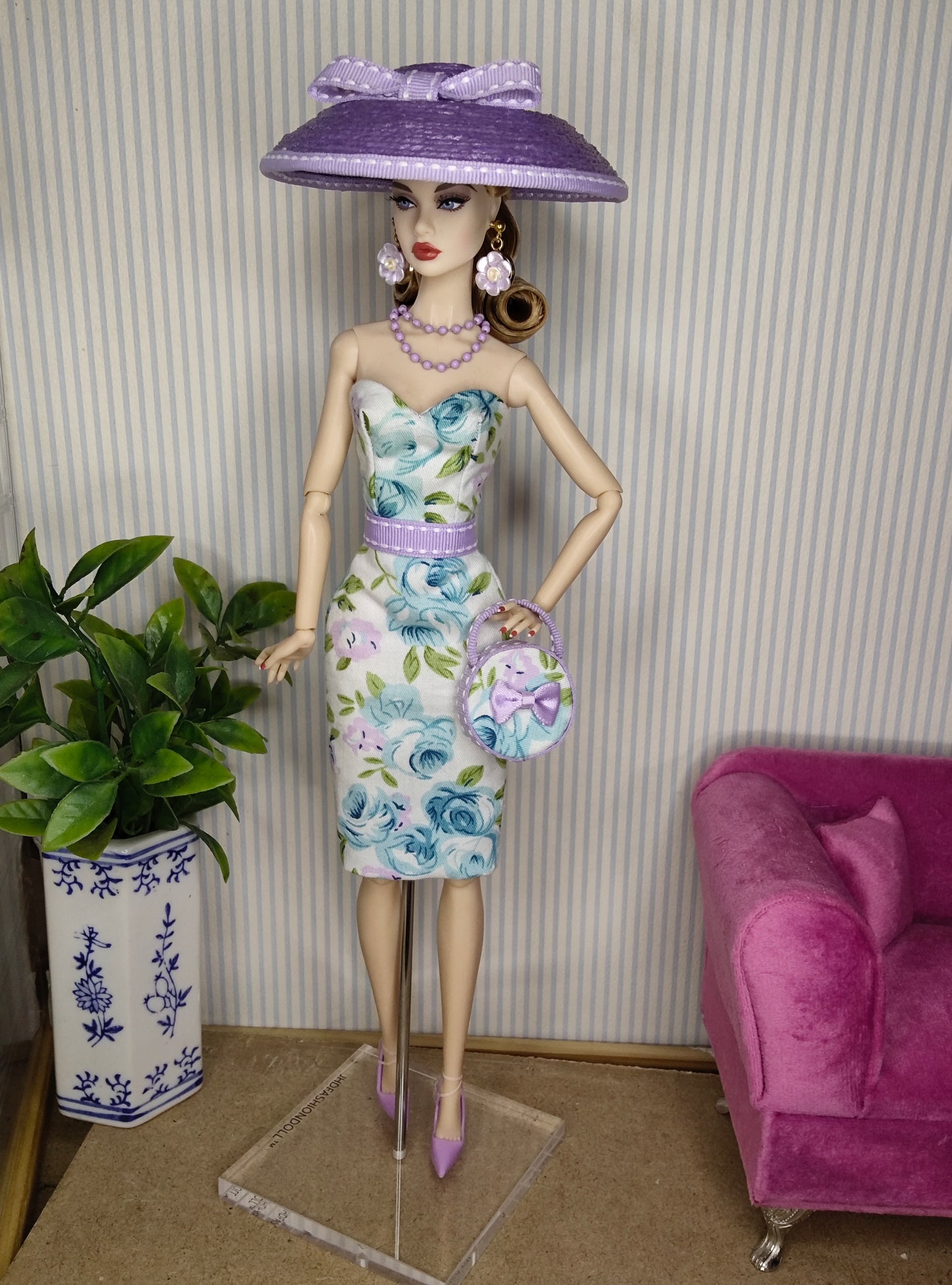 Modelo "blue lavender" para muñecas de 12"