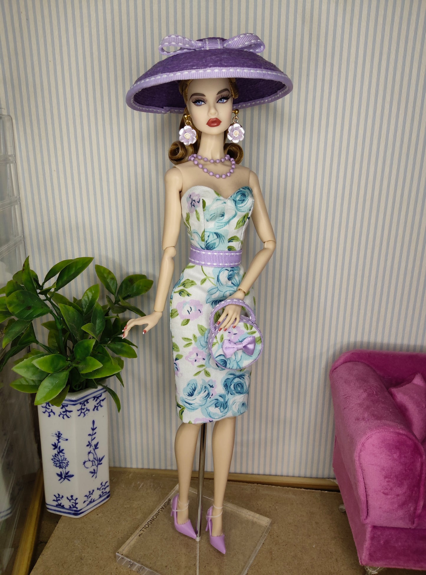 Modelo "blue lavender" para muñecas de 12"