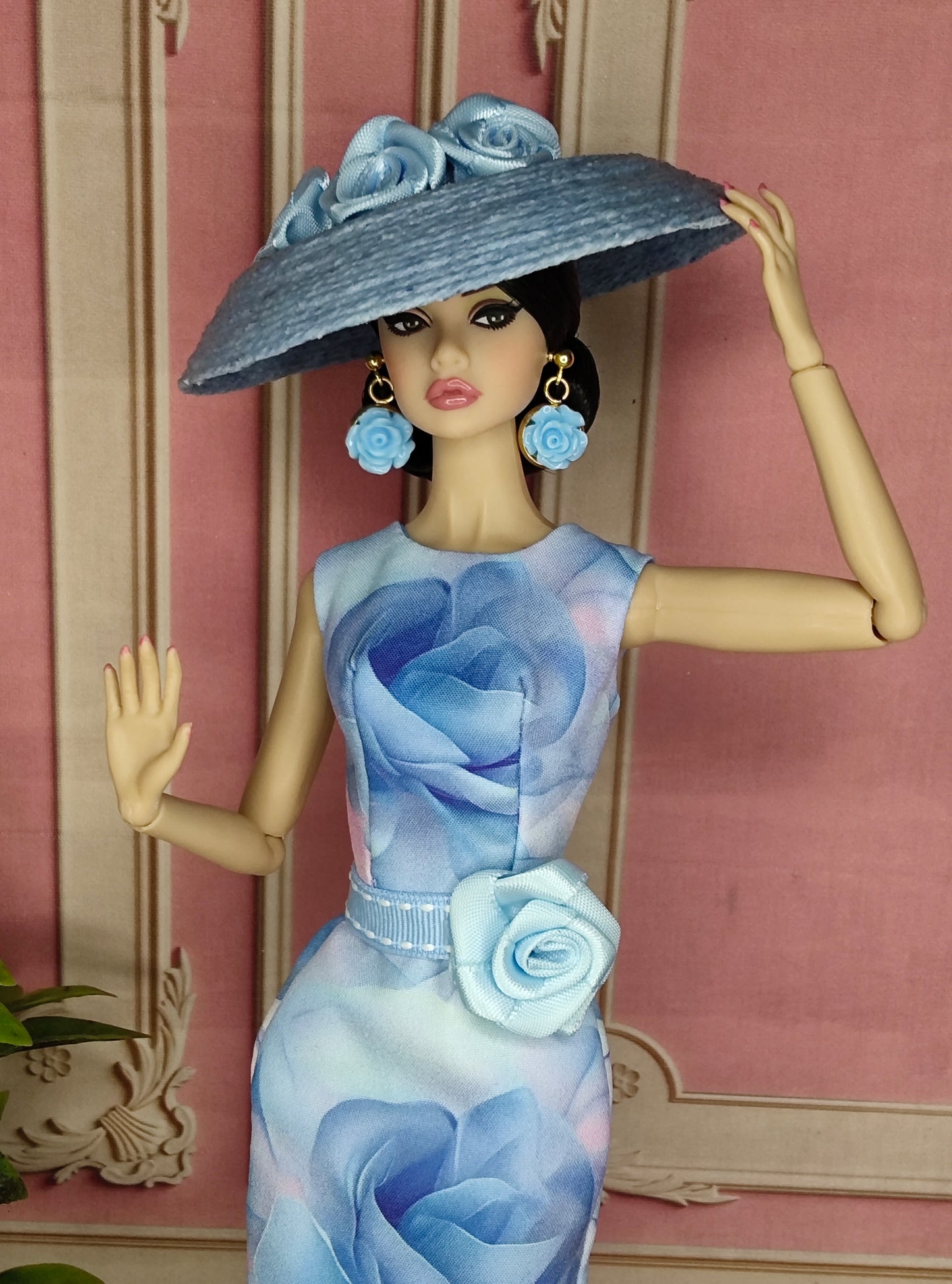 Modelo "BLUE ROSE" para muñecas de 12"