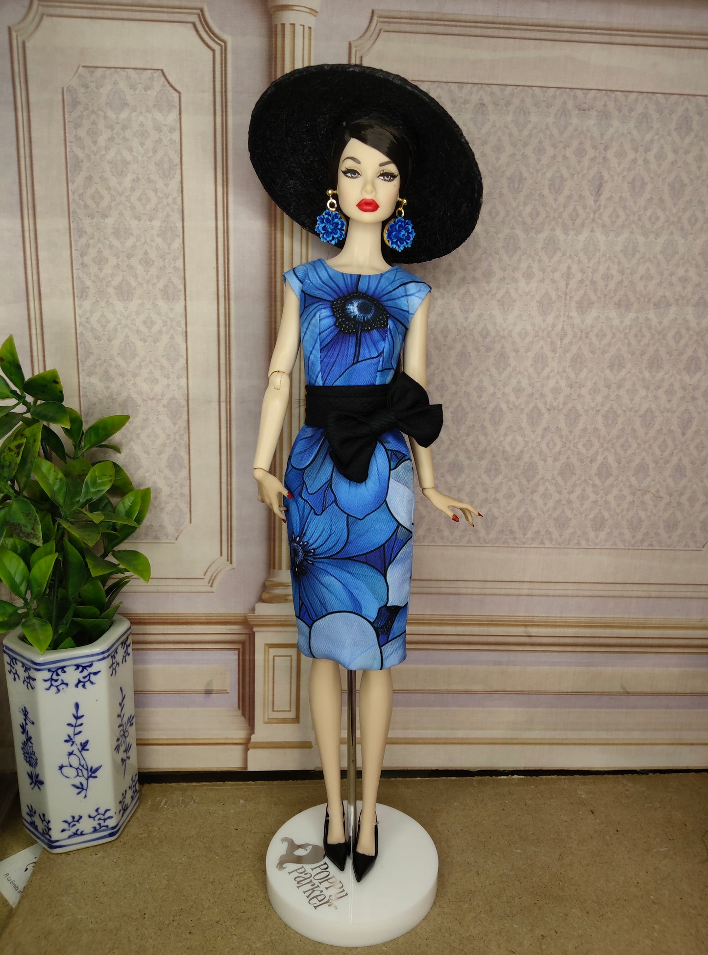 Modelo "BLUE VELVET" para muñecas de 12"