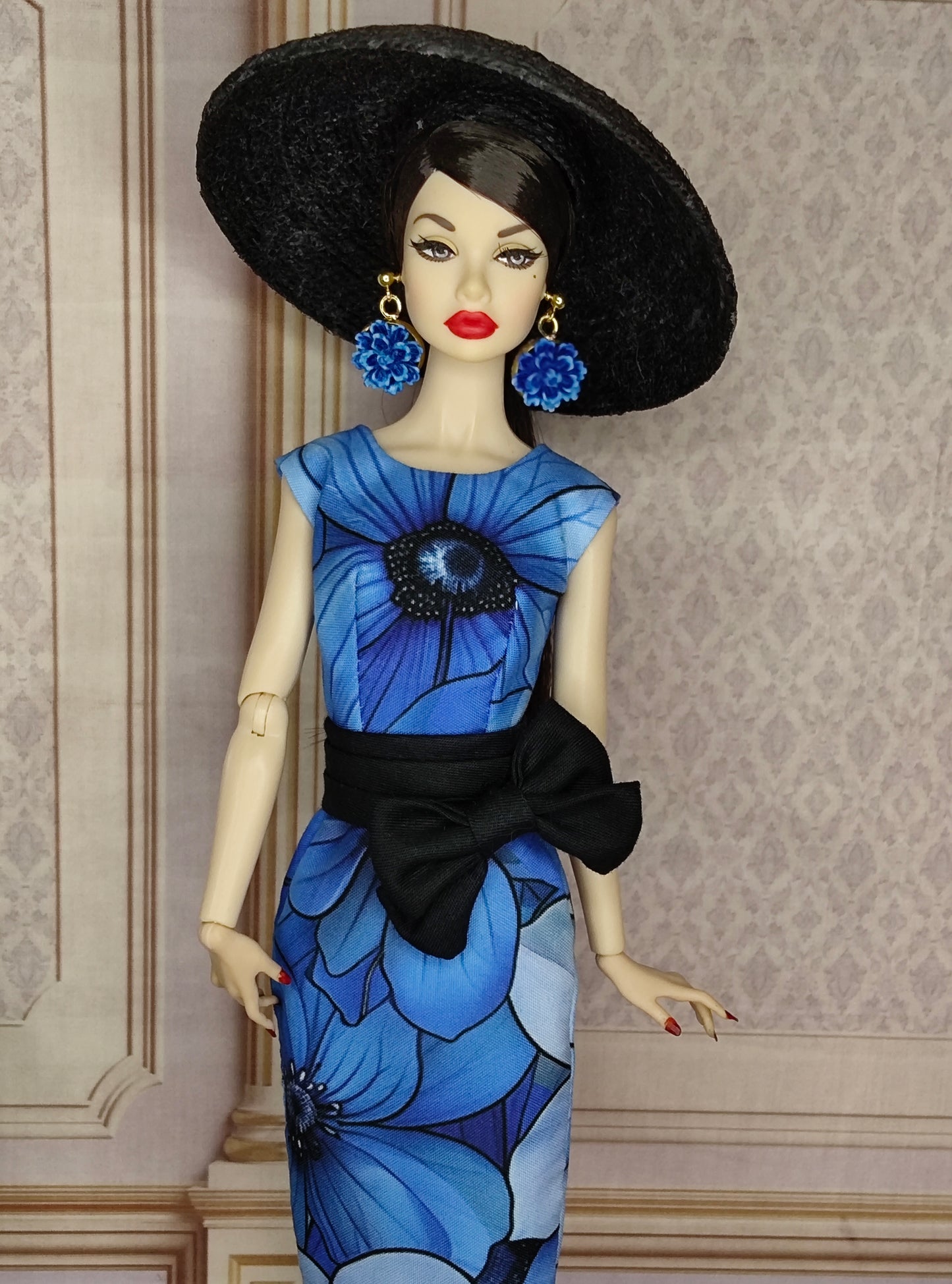 Modelo "BLUE VELVET" para muñecas de 12"